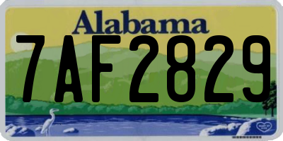 AL license plate 7AF2829