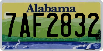 AL license plate 7AF2832