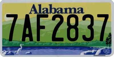 AL license plate 7AF2837