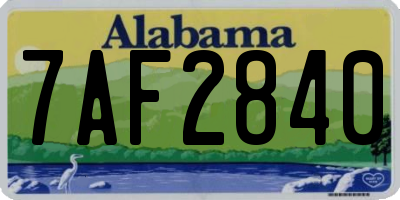 AL license plate 7AF2840