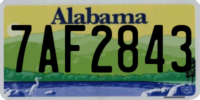 AL license plate 7AF2843