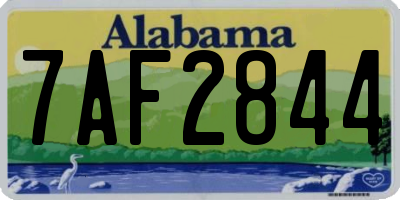 AL license plate 7AF2844