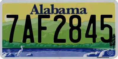 AL license plate 7AF2845