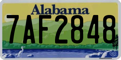 AL license plate 7AF2848