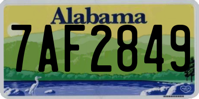 AL license plate 7AF2849