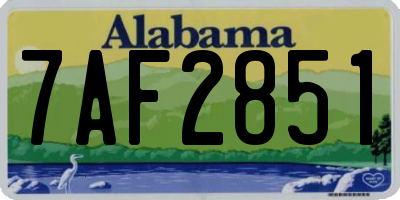 AL license plate 7AF2851