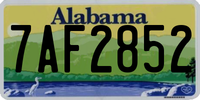 AL license plate 7AF2852