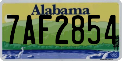 AL license plate 7AF2854
