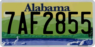 AL license plate 7AF2855