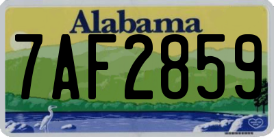 AL license plate 7AF2859