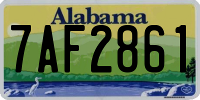 AL license plate 7AF2861