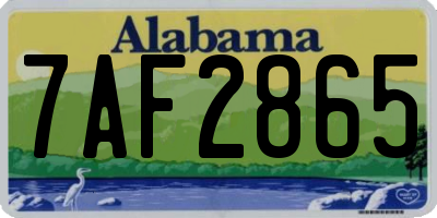 AL license plate 7AF2865