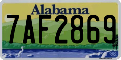 AL license plate 7AF2869