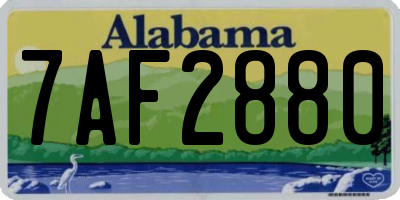 AL license plate 7AF2880