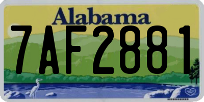AL license plate 7AF2881