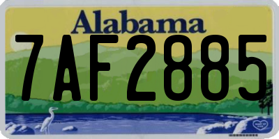 AL license plate 7AF2885