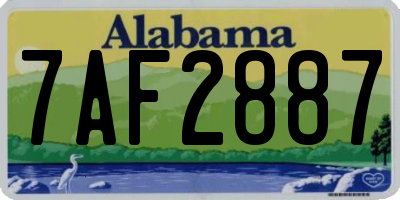 AL license plate 7AF2887