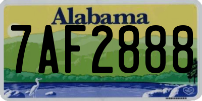 AL license plate 7AF2888