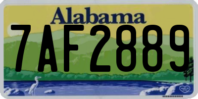 AL license plate 7AF2889