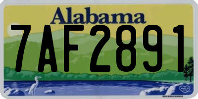 AL license plate 7AF2891