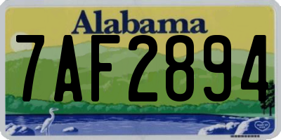 AL license plate 7AF2894