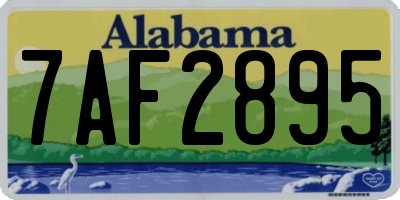 AL license plate 7AF2895
