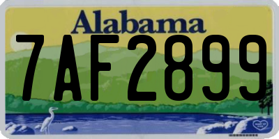 AL license plate 7AF2899