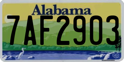 AL license plate 7AF2903