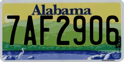 AL license plate 7AF2906