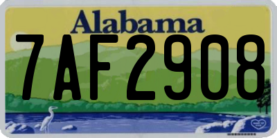 AL license plate 7AF2908