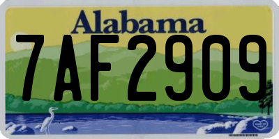 AL license plate 7AF2909