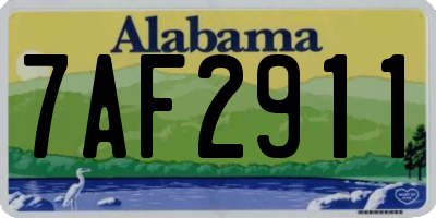 AL license plate 7AF2911