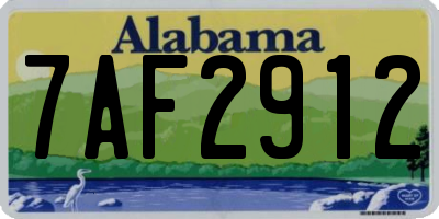 AL license plate 7AF2912