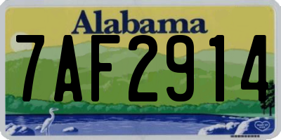 AL license plate 7AF2914