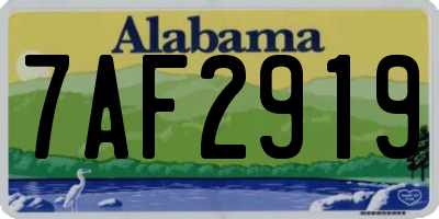 AL license plate 7AF2919