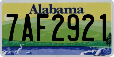 AL license plate 7AF2921