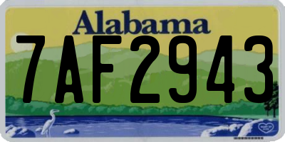AL license plate 7AF2943