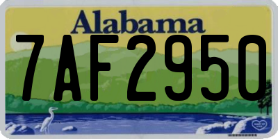 AL license plate 7AF2950