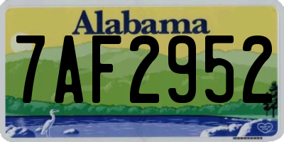 AL license plate 7AF2952