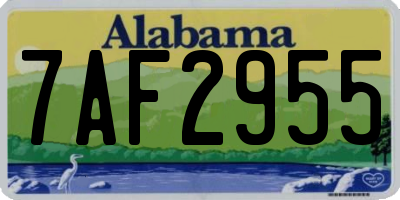 AL license plate 7AF2955