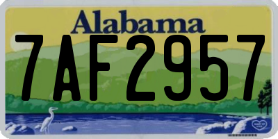 AL license plate 7AF2957