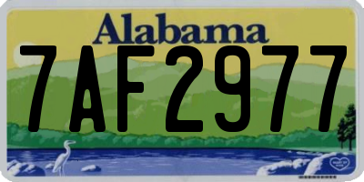 AL license plate 7AF2977