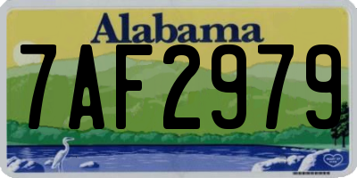 AL license plate 7AF2979