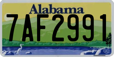 AL license plate 7AF2991