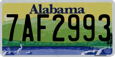 AL license plate 7AF2993