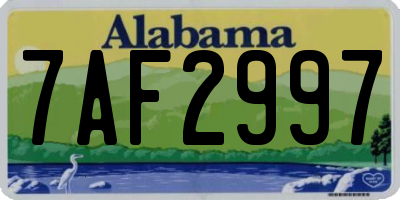 AL license plate 7AF2997