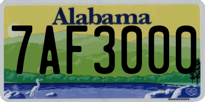 AL license plate 7AF3000