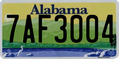AL license plate 7AF3004