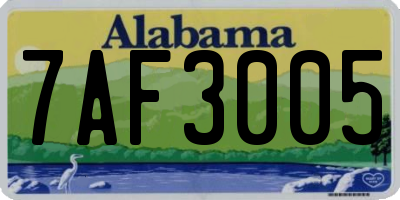 AL license plate 7AF3005