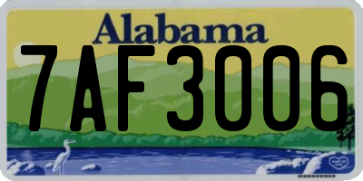 AL license plate 7AF3006